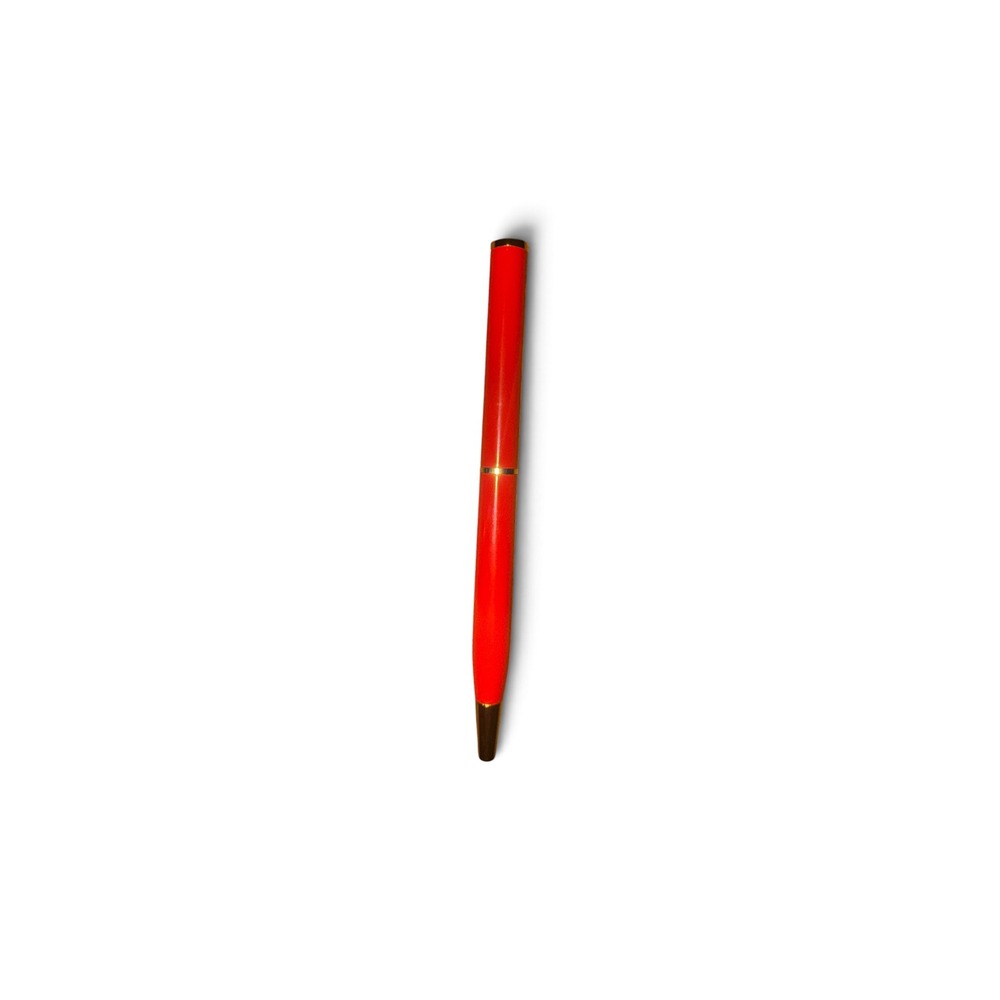 Vintage Mini Red & Silver Tone Pocket Pen